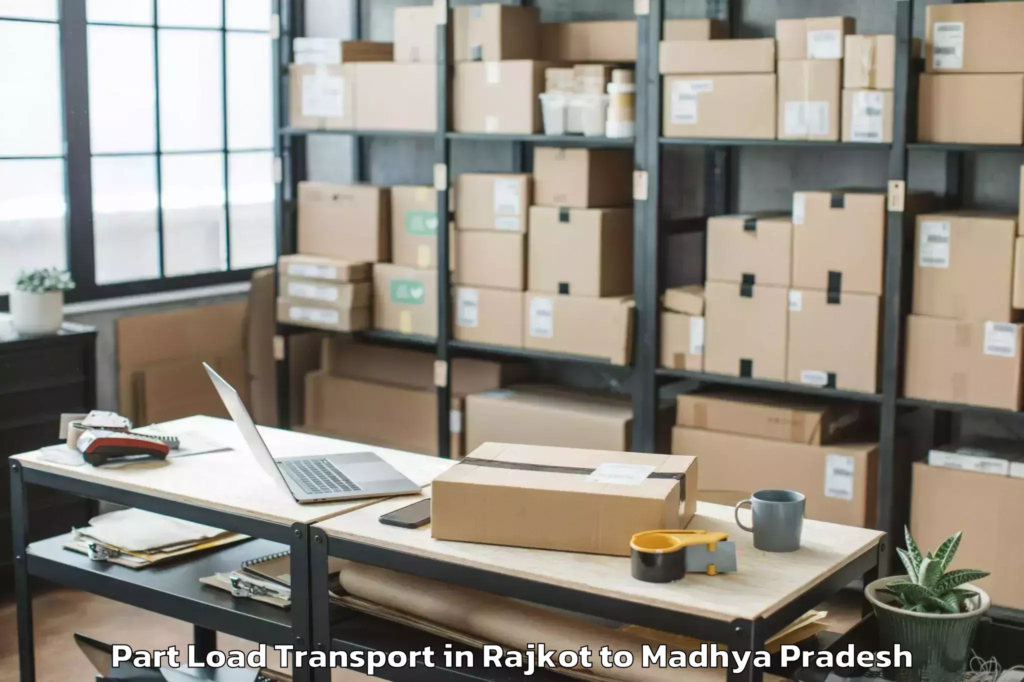 Top Rajkot to Kutauli Part Load Transport Available